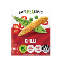 Calbee Harvest Snaps Baked Pea Crisps Chilli Flavour 120g x 2 Packs
