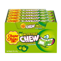 Chupa Chups Incredible Chew Green Apple 45g x 20 Packs (Featured Image)
