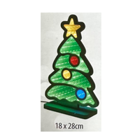 Christmas Tree Infinity Mirror Light 18x28cm LED Battery Operated