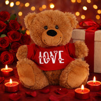 Brown Jelly Bear With Love Red T-Shirt 23cm
