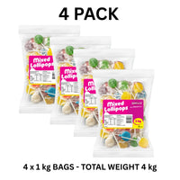 Lolliland Mixed Flat Pops 1kg x 4 Pack – 4kg Gluten Free Assorted Lollipops (Featured Image)

