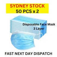 Disposable Face Mask 100 Pcs Protective Masks 3 Layer Filter General Use (Featured Image)
