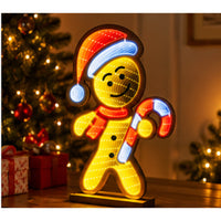 Gingerbread Man Infinity Mirror Christmas Light 41cm – 174 LED (AMZ - FBA)
