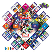 Monopoly Flip Edition Marvel Board Game family fun for kids teens and adults

