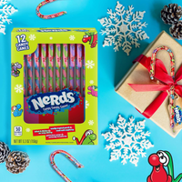 Nerds Tangy Candy Canes 12 Pack Fruity Christmas Candy 150g
