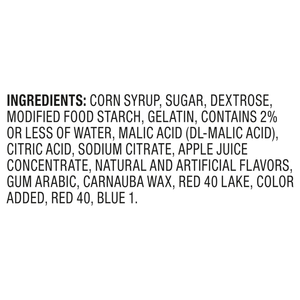 List of ingredients on a white background