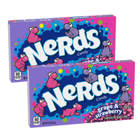 Nerds Candy Strawberry And Grape141g Theatre Box - 2 Pack American Candy (Featured Image)
