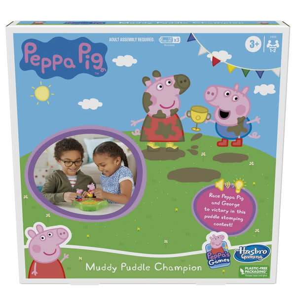 Hasbro Peppa Pig Muddy Puddle Champion Board Game ages 3 plus 1 to 2 players with lights and sounds