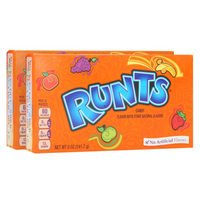 Runts Candy 2 Pack – Fruit-shaped American candy in theatre boxes, perfect for Halloween, parties, movie nights, or retro candy lovers
