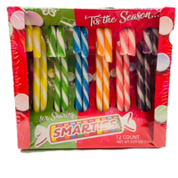 Smarties Candy Canes 12 pack – colourful fruity Christmas candy canes