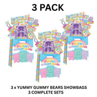 Yummy Gummy Bears Showbag x 3 Pack – Backpacks, Jewellery And Accessories Gift Sets (Featured Image)
