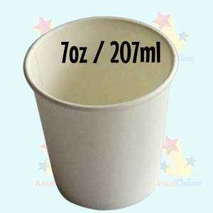 White 7oz Disposable x 500 Paper Cups 207ml Water Dispenser Cooler Cup