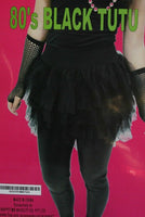 Black Tutu Women 80s Skirt Costume Outfit - One Size
