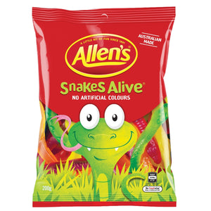 Allens Snakes Alive 200g - 12 Pack - Aussie Variety-AU Ancel Online
