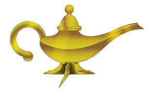 Arabian Nights 3D Gold Foil Lamp Centrepieces Pack of 4