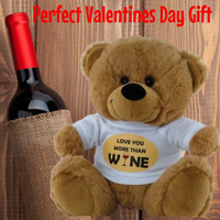 I Love You More Than Wine Brown Teddy Bear With Shirt 23cm Soft Plush Gift - Aussie Variety-AU Ancel Online