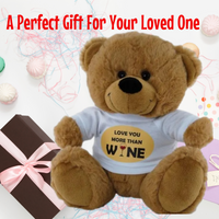 I Love You More Than Wine Brown Teddy Bear With Shirt 23cm Soft Plush Gift - Aussie Variety-AU Ancel Online