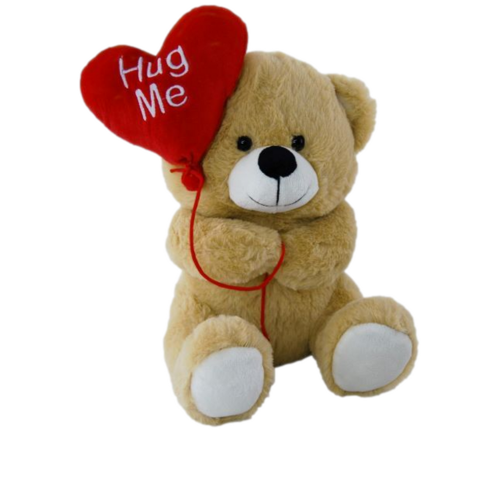 Brown Teddy Bear With Hug Me Red Heart 25cm - Aussie Variety-AU Ancel Online