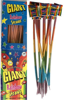 Giant Rainbow Sherbet Straw 13g - 140 Pack
