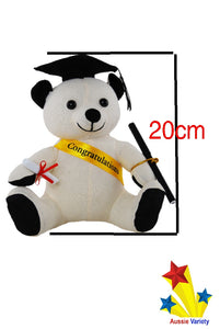 Congratulations Graduation Autograph Bear With Pen 22cm - Aussie Variety-AU Ancel Online