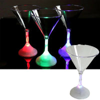 Light Up LED Flashing Martini Glasses Barware Tableware 175ml Partyware Glass