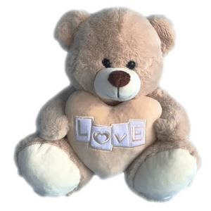 Love Beige Teddy Bear With Heart 20cm Soft Plush Gift - Aussie Variety-AU Ancel Online
