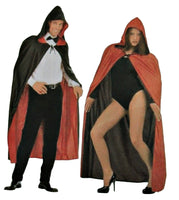 Reversible Cape Black Red Adult - One Size - Unisex Costume
