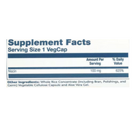 Solaray Niacin 100 mg 100 VegCaps
