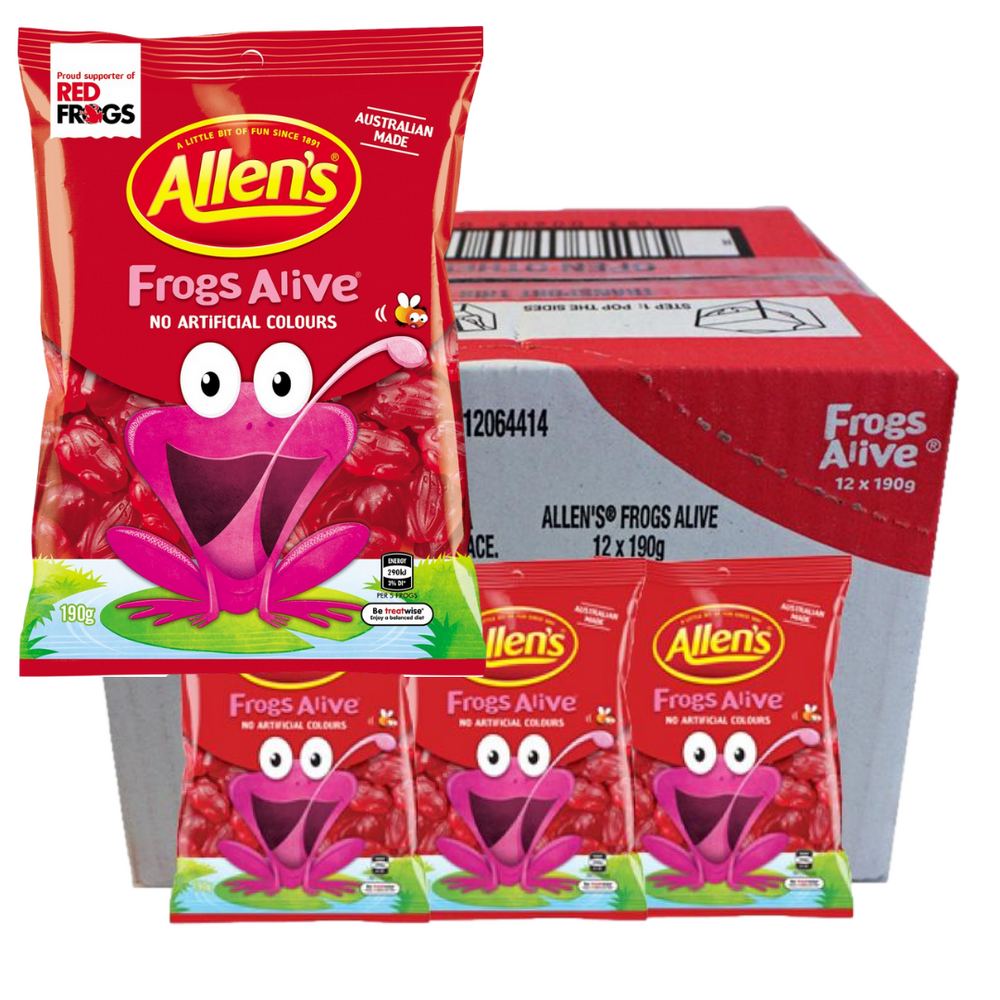 Allens Frogs Alive 190g - 12 Packs - Aussie Variety-AU Ancel Online