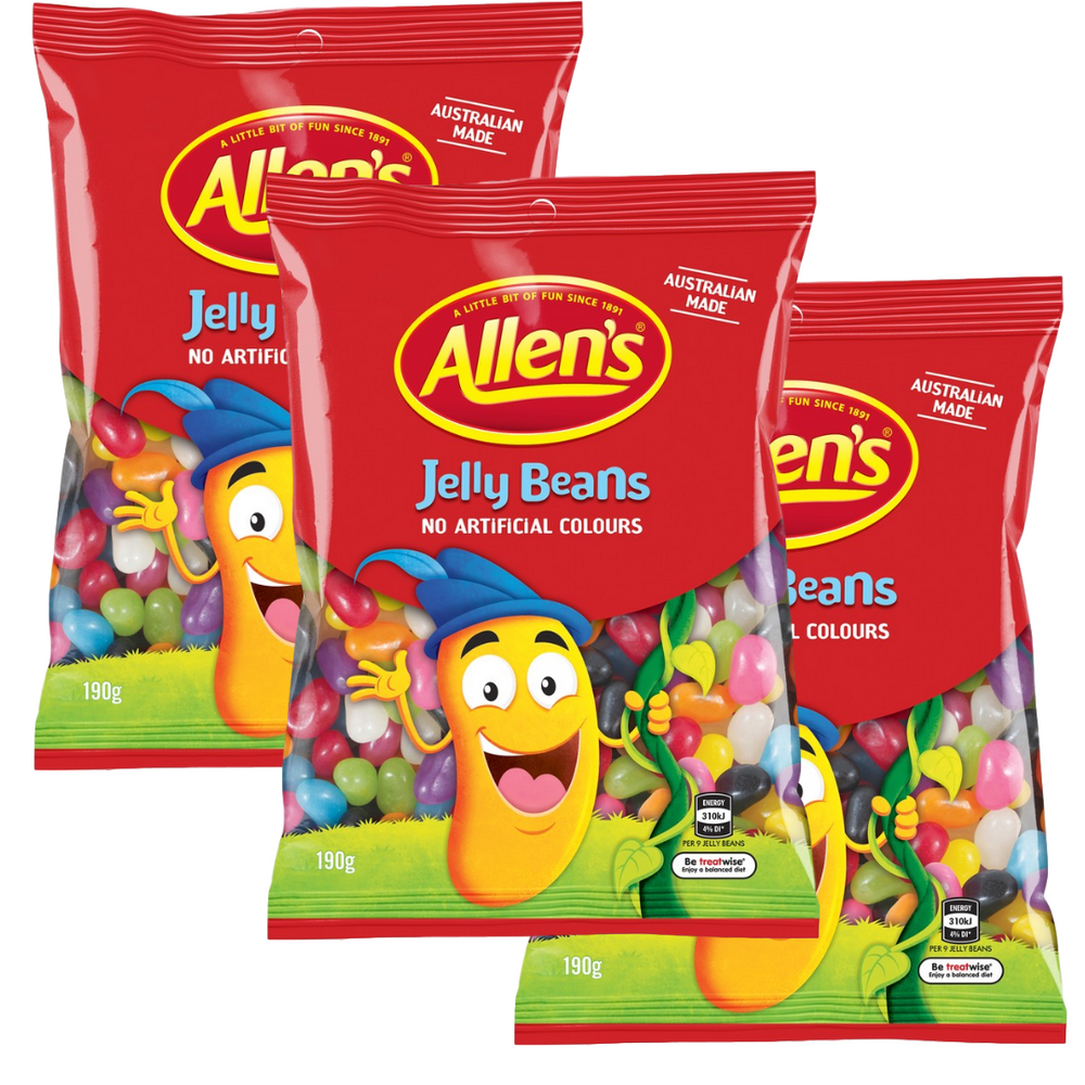Allens Jelly Beans 190g - 3 Packs - Aussie Variety-AU Ancel Online