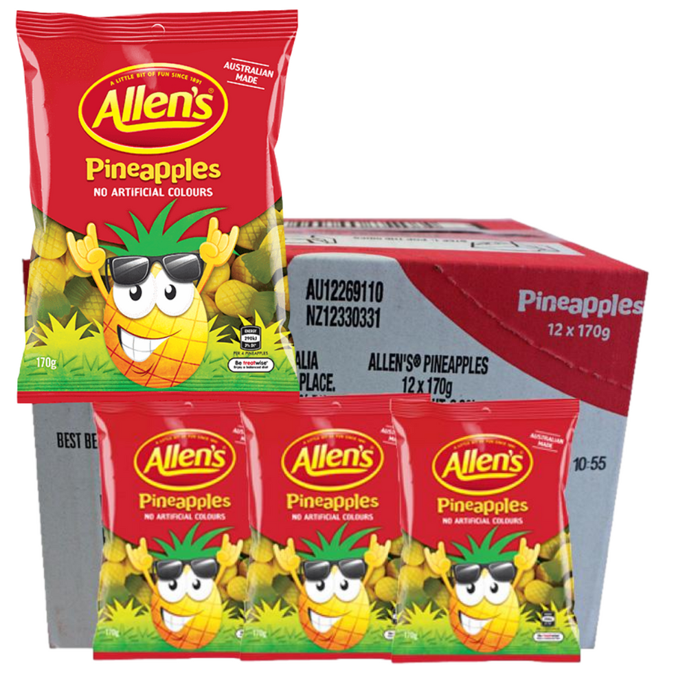 Allens Pineapple 170g - 12 Pack - Aussie Variety-AU Ancel Online