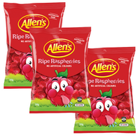 Allens Ripe Raspberries 190g - 3 Pack - Aussie Variety-AU Ancel Online
