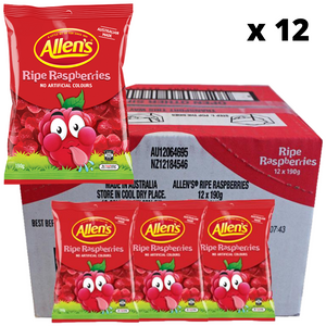 Allens Ripe Raspberries 190g - 12 Pack - Aussie Variety-AU Ancel Online
