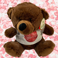 Be My Valentine Brown Teddy Bear With Shirt  23cm Soft Plush