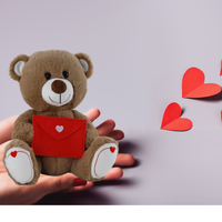 Brown Teddy Bear With Red Love Envelope 26cm
