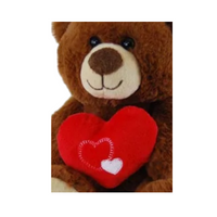 Valentines Liebchen Brown Teddy Bear With Red Heart 20cm Plush Toy
