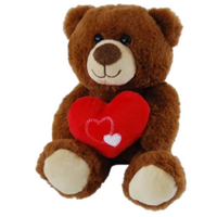 Valentines Liebchen Brown Teddy Bear With Red Heart 20cm Plush Toy
