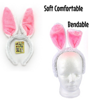 Bunny Ears Pink White - 2 Pack