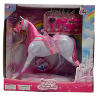 Carriage A Fashion FairyTale 22cm Horse With Long Maine And Accessories - Pretend Play