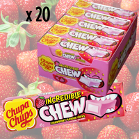 Chupa Chups Incredible Chew Strawberry 45g x 20 Packs - Aussie Variety-AU Ancel Online
