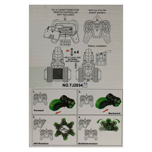Cool Stunt Car 360 Degree Spin Radio Control (Green) - Aussie Variety-AU Ancel Online