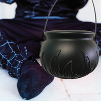 Witch Cauldron 10cm Black With Strap