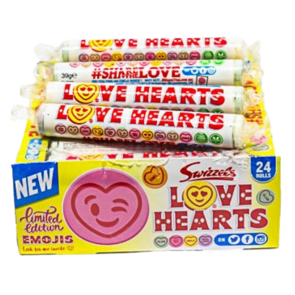 Love Hearts Giant Roll 39g - 24 Roll Pack (Swizzels UK) Ancel Online