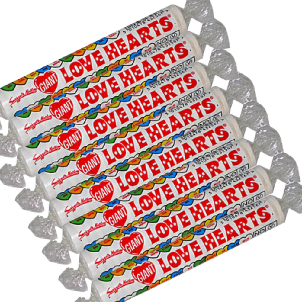 Love Hearts Giant Roll  39g  - 12 Roll Pack (Swizzels UK)