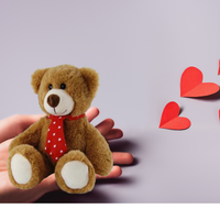 Valentines Gordy Brown Teddy Bear With Red Neck Tie 20cm Plush Toy - Aussie Variety-AU Ancel Online