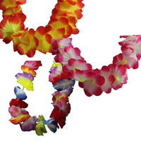 Hawaiian Leis Fabric Flower Necklaces – Bulk Value Pack (24 Leis) - Hula Dance, Luau Party, Beach or Pool Celebrations, and Island-Inspired Decorations - Assorted Vivid And Lifelike Colours
