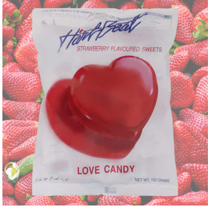 Heartbeat Jumbo Love Candy Strawberry Flavour 6g x 50 Piece Pack - Aussie Variety-AU Ancel Online