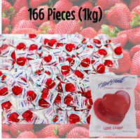 Heart Beat Jumbo Love Candy Strawberry Flavour 6g - 166 Piece Pack (1kg) - Aussie Variety-AU Ancel Online