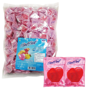 Heart Beat Jumbo Love Candy Tutti Frutti Flavour 6g - 166 Piece Pack (1kg)