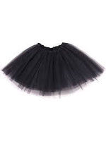 Black Tutu Women 80s Skirt Costume Outfit - One Size
